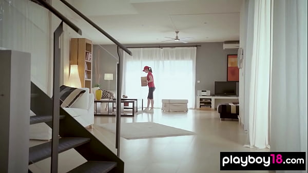 Playful Ukrainian babe Serena Wood stripping and painting her perfect boobs