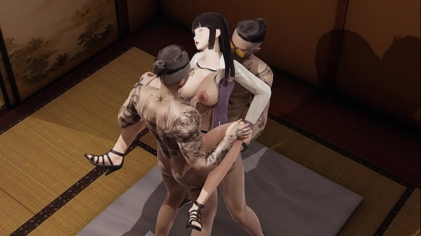 火影忍者日向雏田偷偷约会纹身男，嫩逼被骚鸡巴操的白浆流了一腿，害羞的样子太可爱了！