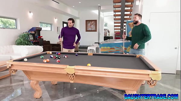 Bianca Bangs and Chloe Rose caught by their stepdads making out and exploring each others bodies